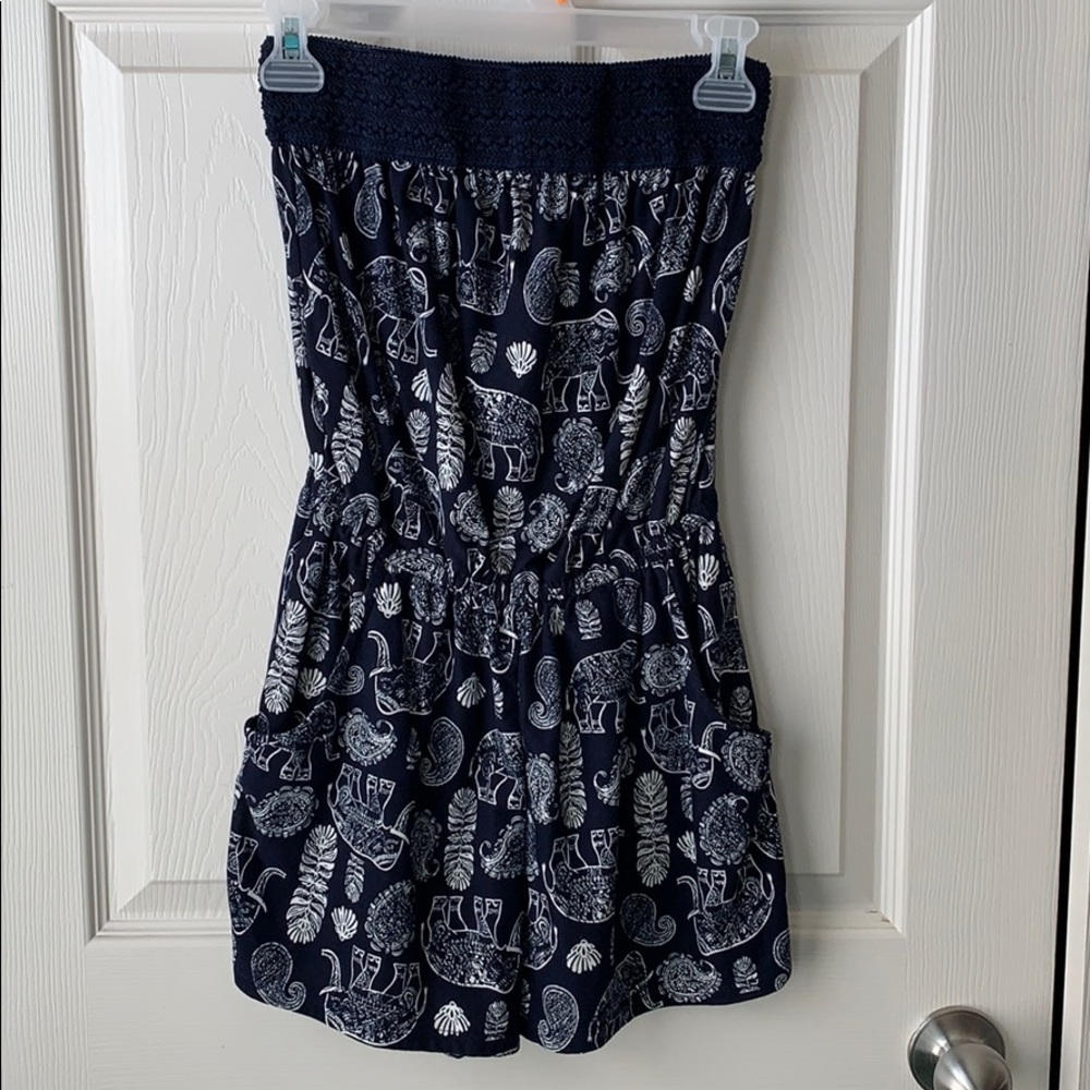 Strapless romper